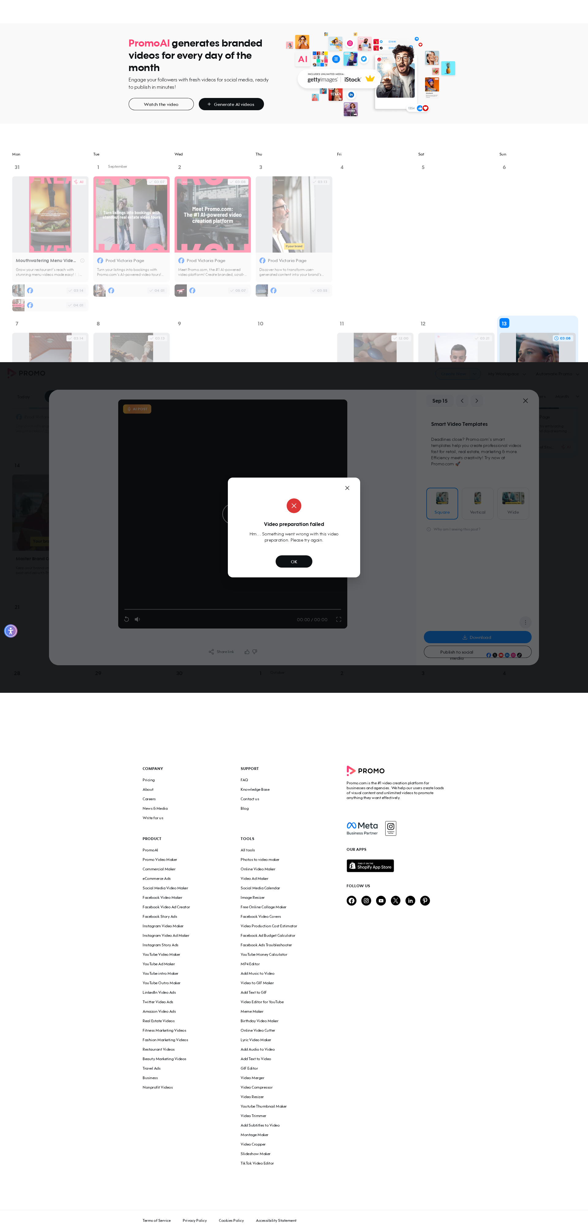 Test failure screenshot